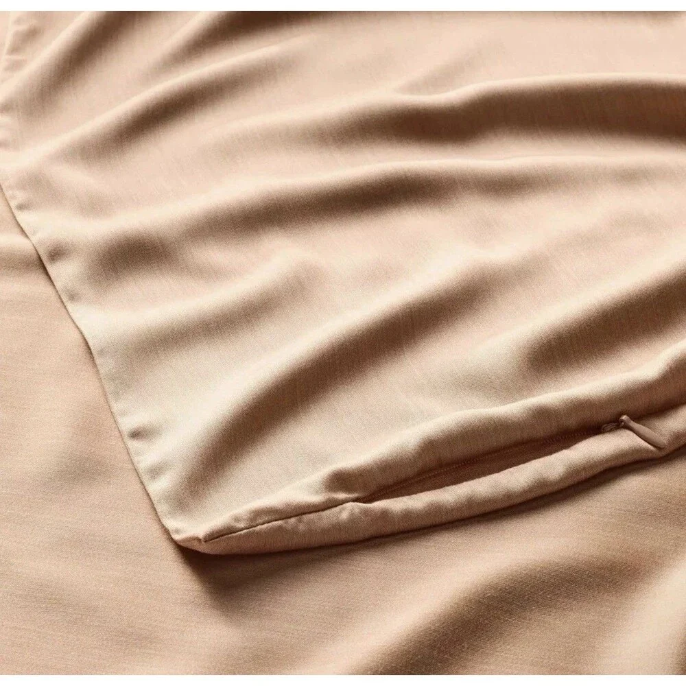 King Rayon from Bamboo Duvet Set Light Adobe Clay - Casaluna NEW